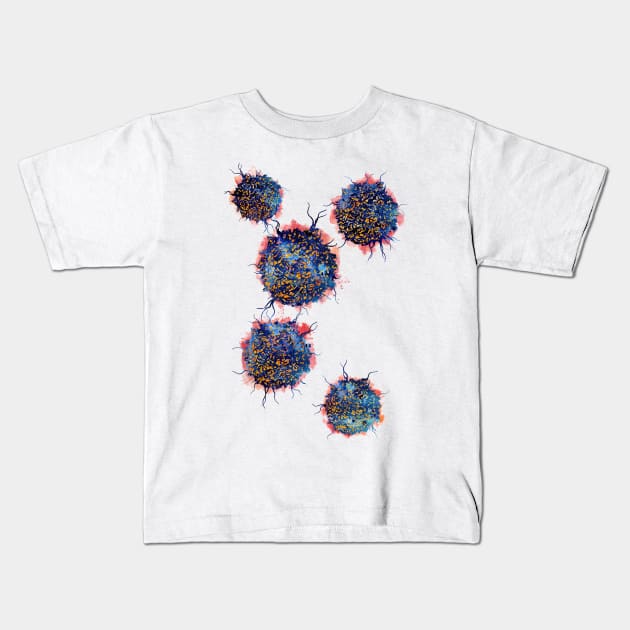 T cells Kids T-Shirt by erzebeth